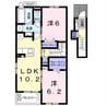 さざんか 2LDKの間取り