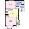 フォレスト原田 2DKの間取り