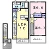 メゾン　ド　リジェールS 2LDKの間取り