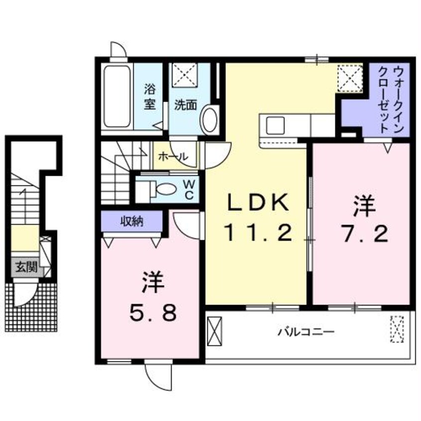 間取図 ザ・ビレッジグリーン飾東