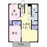 グリーンヒルズ大日 2LDKの間取り