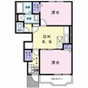 パレ・ロジュマン 2DKの間取り