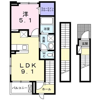 間取図 メゾングレーヌ龍野町