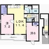 サニーサイド 2LDKの間取り