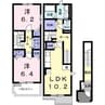 ココアガーデン 2LDKの間取り
