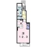 サンセール 1Rの間取り