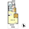 アゼリア大善 1Rの間取り