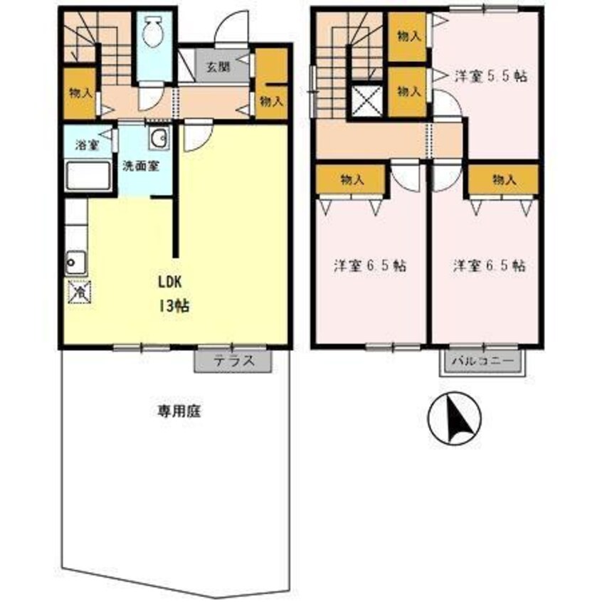 間取図 ユニフレックス北八代　A