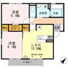 コンフォート上原田B棟 2LDKの間取り
