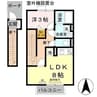 ダリア　B棟 1LDKの間取り