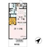 メイプルコート佐土 1DKの間取り