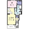 ライフステージ岡田Ⅰ 1LDKの間取り