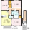 グランモア航　B棟 3LDKの間取り