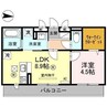 アーバンハイツ川田 1LDKの間取り