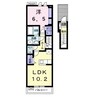 アネモスヒルズ姫路Ⅱ 1LDKの間取り
