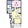 ベルオーブK 1LDKの間取り