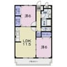 アネックスイースト 2LDKの間取り