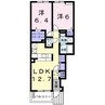 スカイ・ガーデンズ 2LDKの間取り