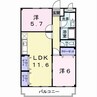 アクロポリス1 2LDKの間取り