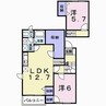 アモール・セタ 2LDKの間取り