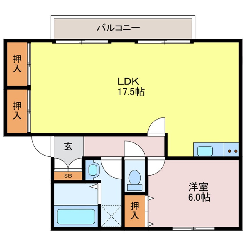 間取図 サンリジェールB棟