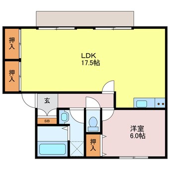 間取図 サンリジェールB棟