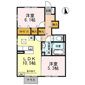 間取図 リュミエールｍ＆ｙB棟