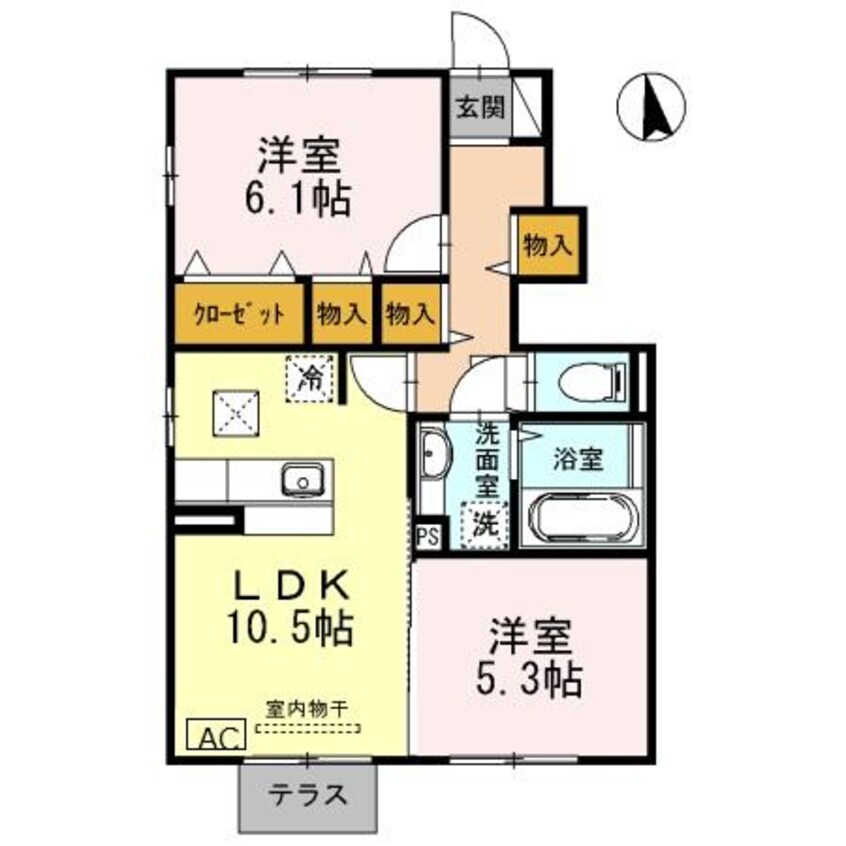 間取図 リュミエールｍ＆ｙB棟