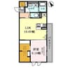 グレースハイムⅢ 1LDKの間取り