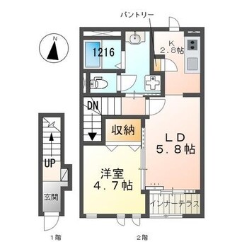 間取図 アンジェ　大谷