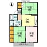 フリーデン　Ⅱ棟 3DKの間取り