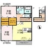 ジャルダン亀山 2LDKの間取り