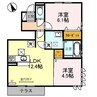 ジャルダン亀山 2LDKの間取り