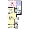 プレッソ姫路東Ⅱ 1LDKの間取り