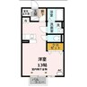 クレインウッド恵美酒　B棟 1Rの間取り