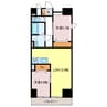MISTRAL姫路駅前Ⅷ安田 2LDKの間取り