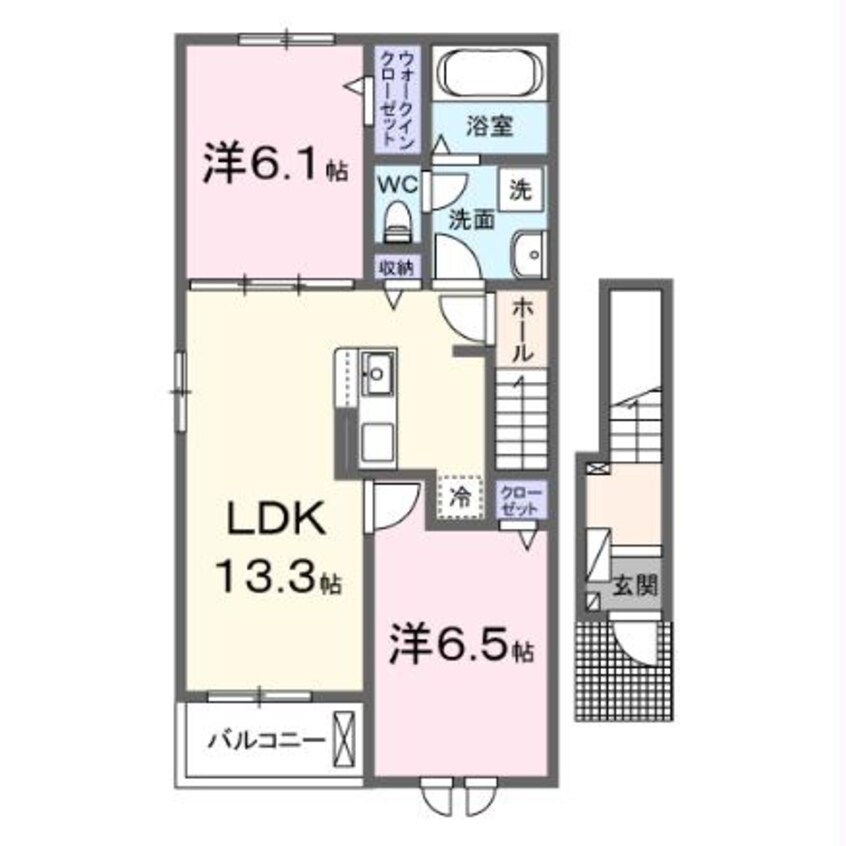 間取図 カミーノクラントーノ　トレ