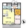 ノア東山A棟 1LDKの間取り