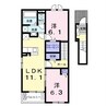 エテルナⅡ 2LDKの間取り