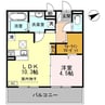 アップフィールド 1LDKの間取り