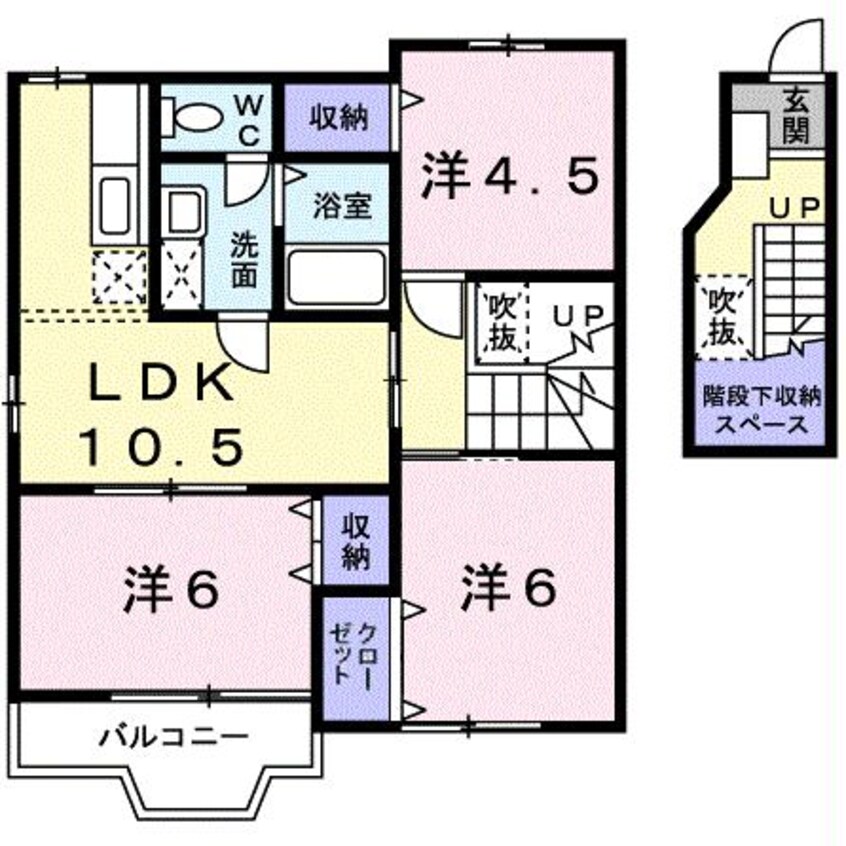 間取図 クレストール上野田A