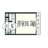 ダイアパレス姫路大手前通西 1Kの間取り