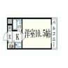 ダイアパレス姫路大手前通西 1Kの間取り