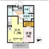 ルミエ広畑本町 1DKの間取り