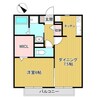 アビタシオン 1LDKの間取り