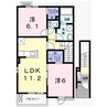 アンジュ　エールⅡ 2LDKの間取り