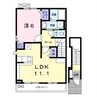 エレガンス中島 1LDKの間取り