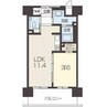 エイジングコート姫路 1LDKの間取り