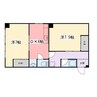 インタービレッジ新在家 2DKの間取り