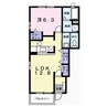 アメニティⅡ 1LDKの間取り